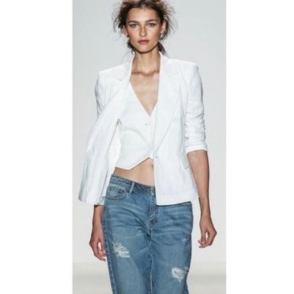 Rachel Zoe White Linen Blazer NWT